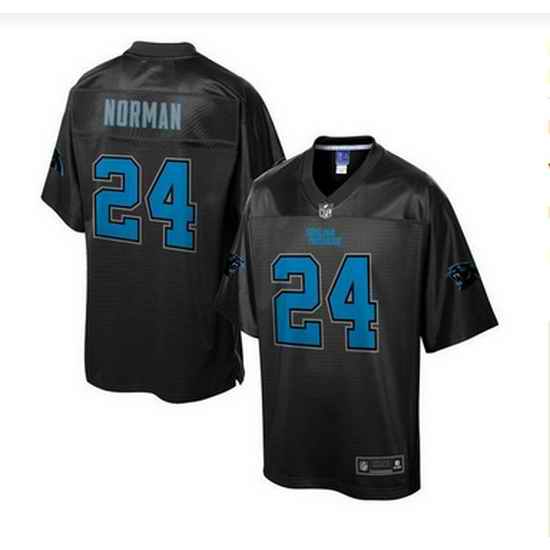 Nike Carolina Panthers #24 Josh Norman Black Mens NFL Pro Line Black Reverse Fashion Game Jersey